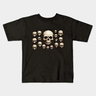 Pixel skulls Kids T-Shirt